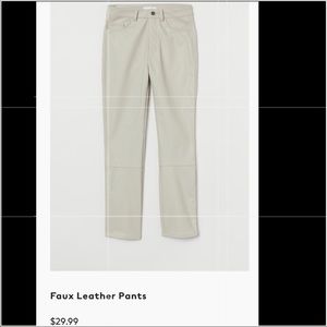 H&M Faux Leather pants
